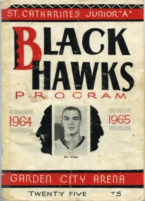 St. Catharines Black Hawks Game Program