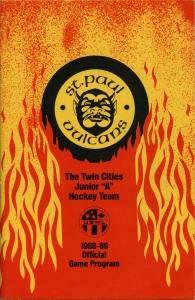 St. Paul Vulcans 1988-89 game program