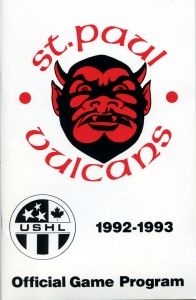 St. Paul Vulcans 1992-93 game program