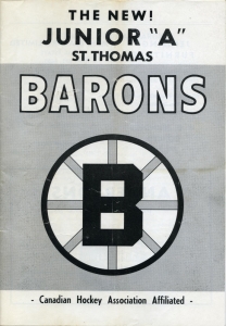 St. Thomas Barons 1968-69 game program