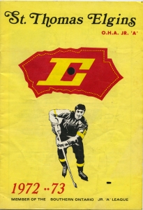 St. Thomas Elgins 1972-73 game program
