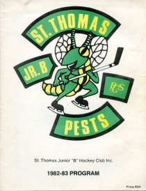 St. Thomas Pests 1982-83 game program