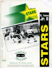 St. Thomas Stars 1994-95 game program