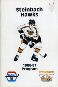 Steinbach Hawks 1986-87 game program