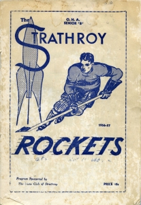 Strathroy Rockets Game Program