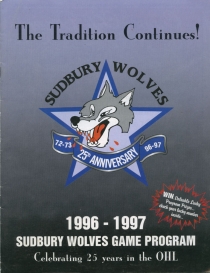 Sudbury Wolves 1996-97 game program