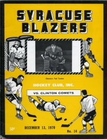 Syracuse Blazers 1970-71 game program