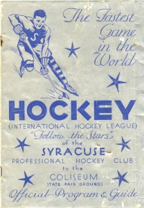 Syracuse Stars 1930-31 game program
