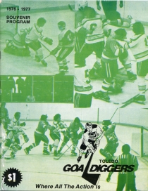 Toledo Goaldiggers 1976-77 game program