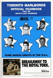 Toronto Marlboros 1987-88 game program