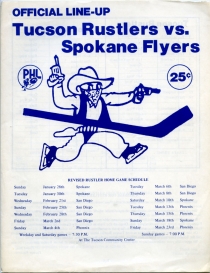 Tucson Rustlers 1978-79 game program