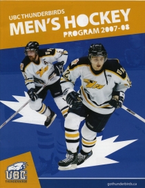U. of British Columbia 2007-08 game program