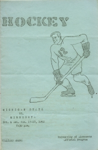 U. of Minnesota 1949-50 game program