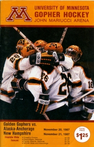 U. of Minnesota 1987-88 game program