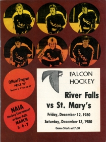 U. of Wisconsin River Falls 1980-81 game program