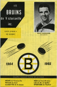 Victoriaville Bruins 1964-65 game program