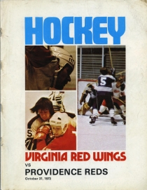 Virginia Red Wings 1973-74 game program