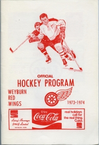 Weyburn Red Wings 1973-74 game program