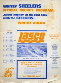 Whitby Steelers 1969-70 game program