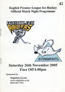 Wightlink Raiders 2005-06 game program