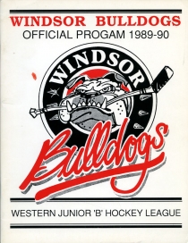 Windsor Bulldogs 1989-90 game program