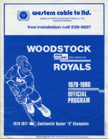 Woodstock Royals 1979-80 game program