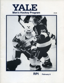Yale University 1985-86 game program