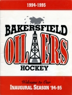 Bakersfield Oilers 1994-95 program cover