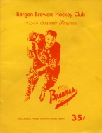 Bergen Brewers 1973-74 program cover