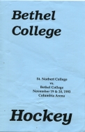 Bethel College 1993-94 program cover