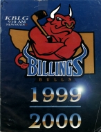 Billings Bulls 1999-00 program cover
