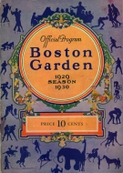 Boston Bruins 1929-30 program cover
