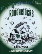 Cedar Rapids RoughRiders 1999-00 program cover