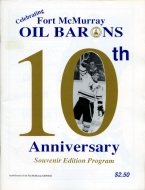 Fort McMurray Oil Barons 1990-91 program cover