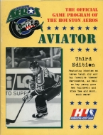 Houston Aeros 1997-98 program cover