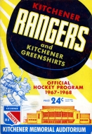 Kitchener Rangers 1967-68 program cover