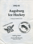 Minnesota State U - Mankato 1992-93 program cover
