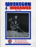 Muskegon Mohawks 1983-84 program cover