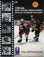 New Haven Nighthawks 1985-86 program cover
