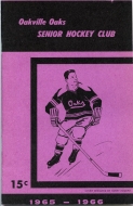 Oakville Oaks 1965-66 program cover