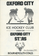 Oxford City Stars 1985-86 program cover