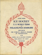 Philadelphia Ramblers 1956-57 program cover