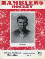 Philadelphia Ramblers 1963-64 program cover