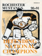 Rochester Mustangs 1990-91 program cover