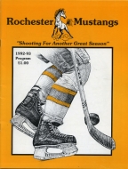 Rochester Mustangs 1992-93 program cover
