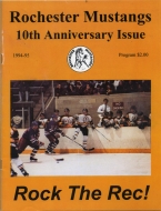 Rochester Mustangs 1994-95 program cover