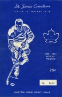 St. James Canadians 1973-74 program cover