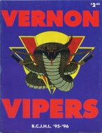 Vernon Vipers 1995-96 program cover