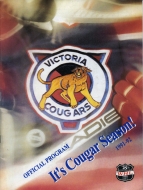 Victoria Cougars 1991-92 program cover